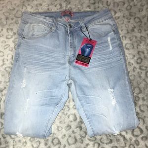 Light wash “Butt I love you” Push Up Jeans